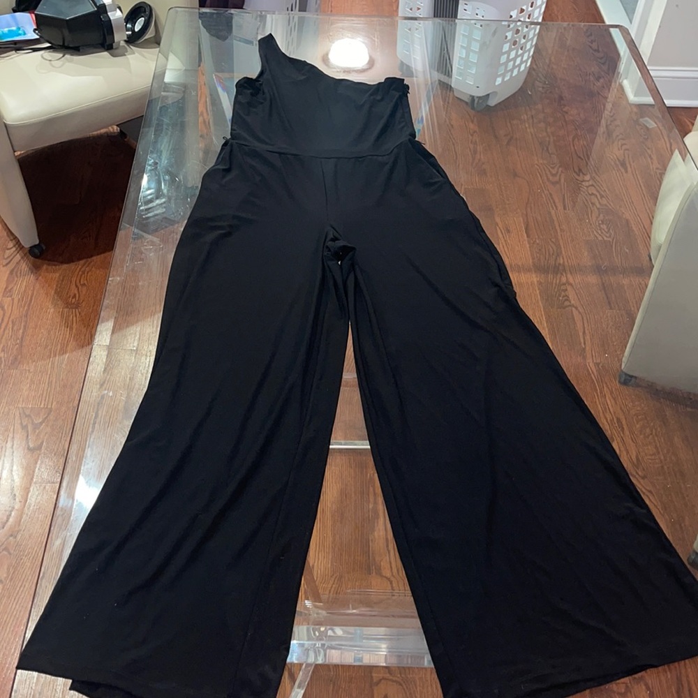 Lauren Ralph Lauren Black 1 Shoulder Jumpsuit small